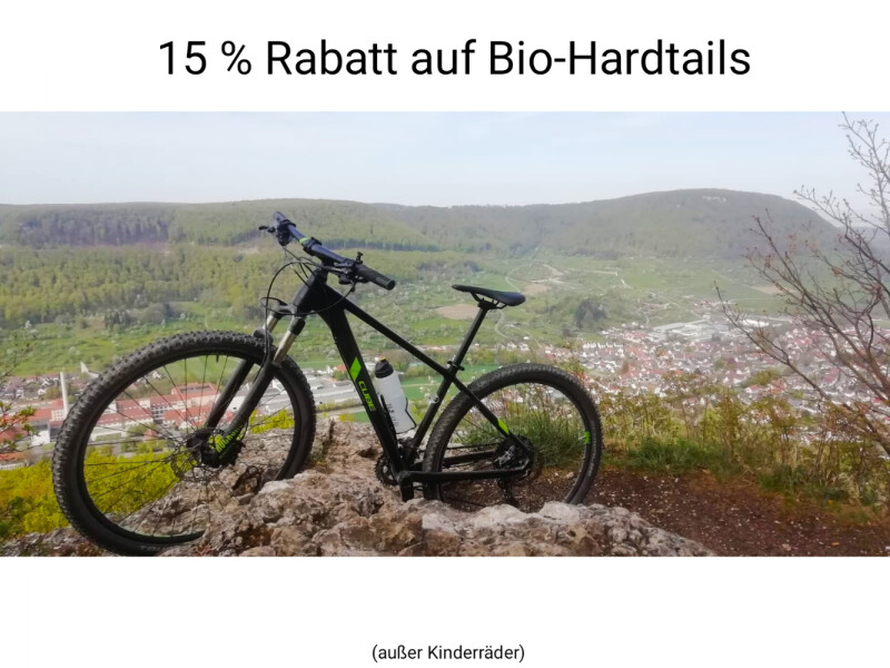 15% Rabatt Bio Hardtails