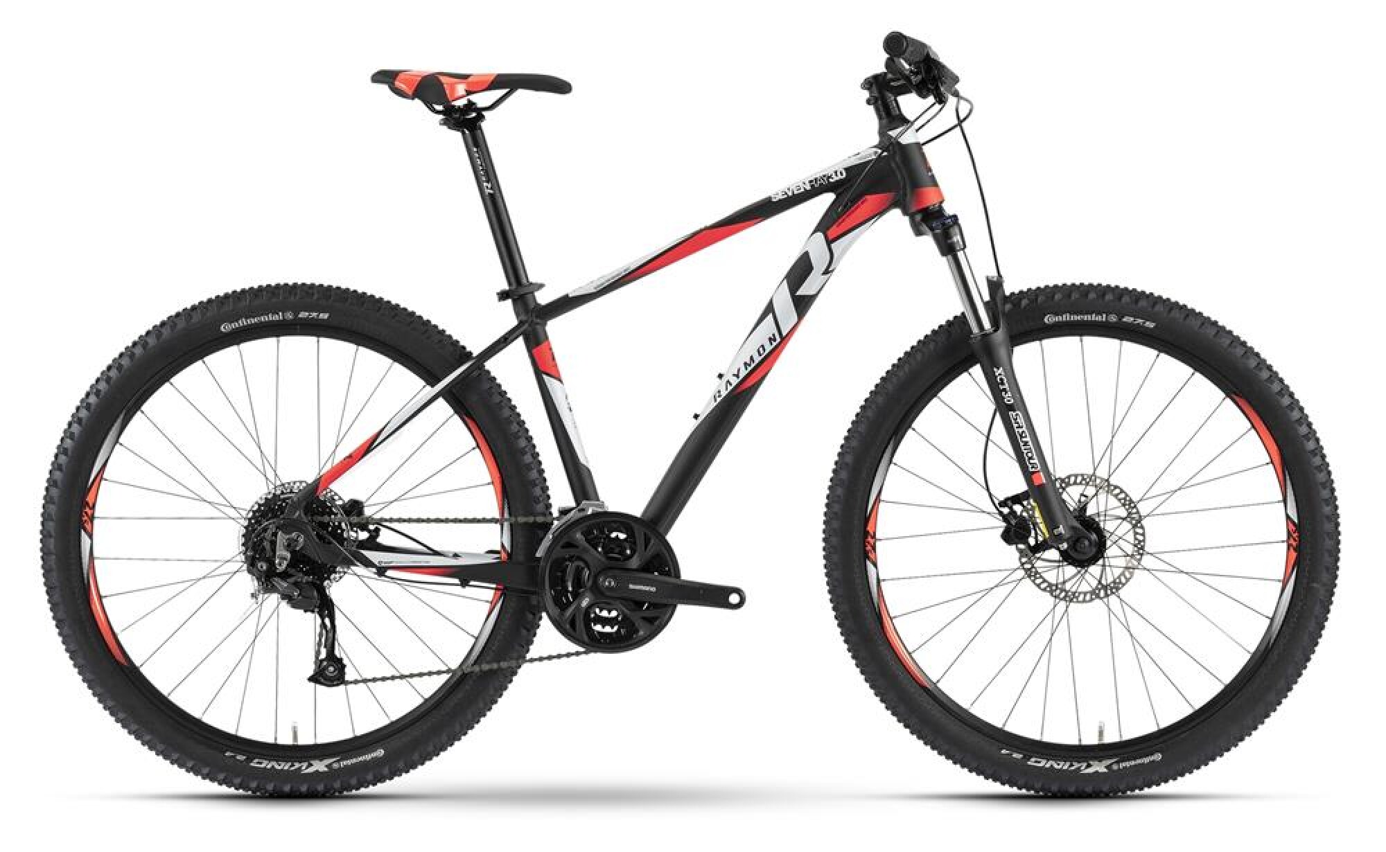 Mountainbike Raymon Sevenray 3 0 Schwarz Weiss Rot 19 Bei Onbikex De Alle Details Und Spezifikationen