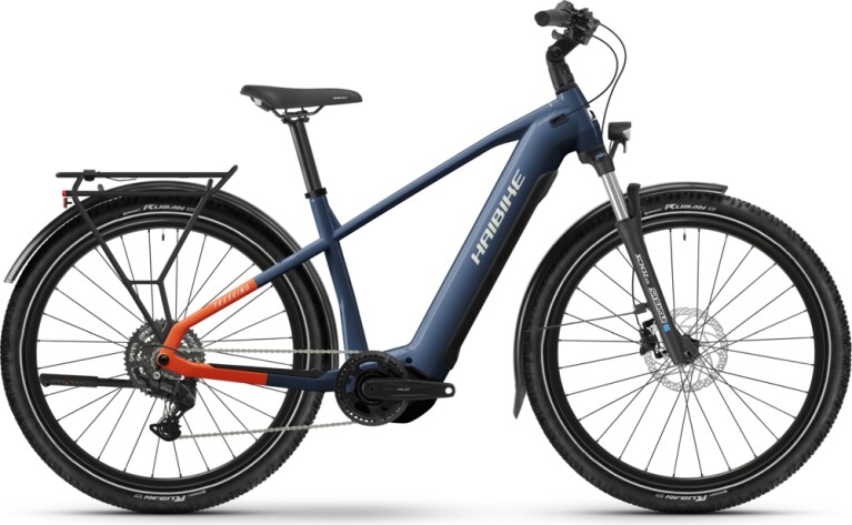 Haibike - Trekking 4 High, Blue/Orange/Silver glänzend