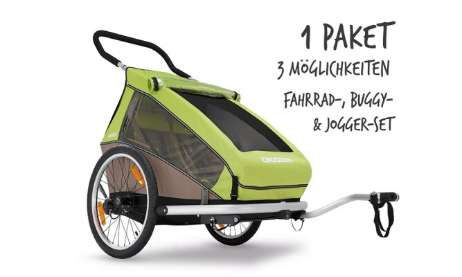 croozer kid for 2 am fahrrad befestigen