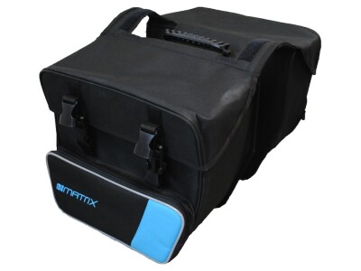 Matrix Doppelpacktasche schwarz/blau