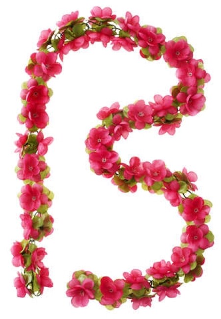 Basil Flower Garland Rosengirlande pink