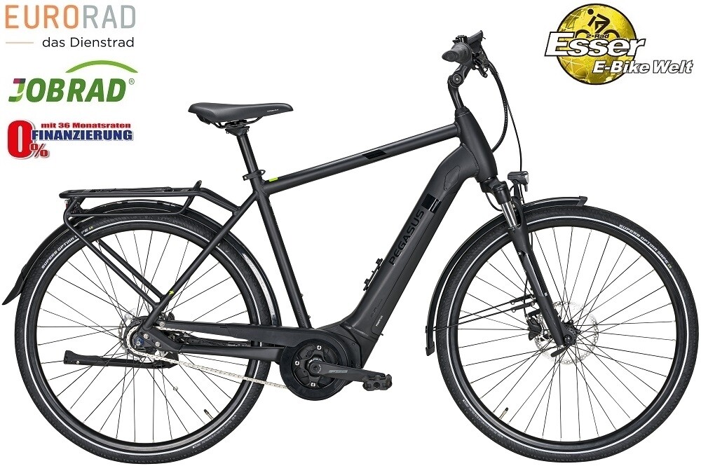 Pegasus Solero EVO 8R Herren schwarzmattgrau Wave EBike