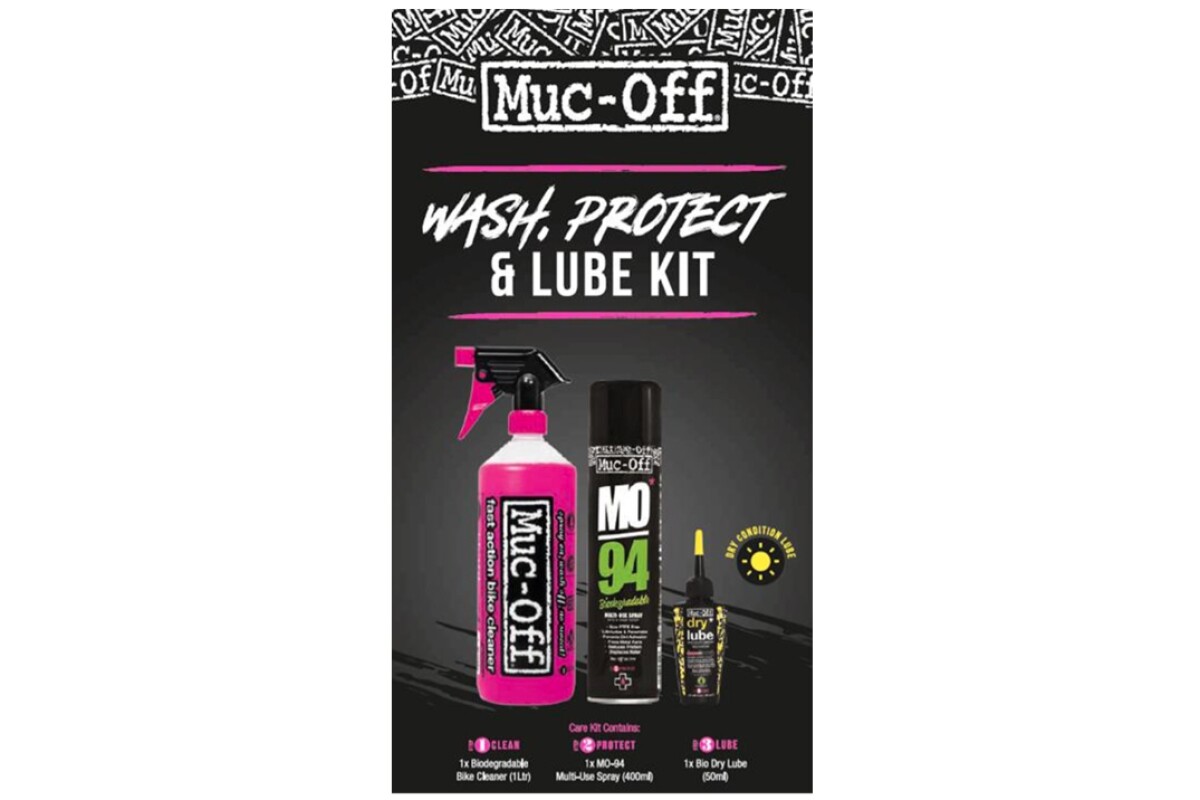Muc-Off Wash, Protect, Lube Kit (Dry Lube Version)