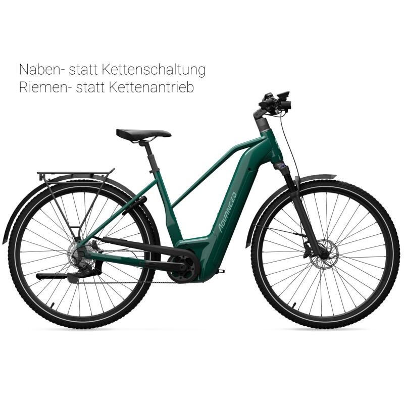 ADVANCED EBIKE TREKKING Pro Mixed Grün 5-Gang - Gates Riemen