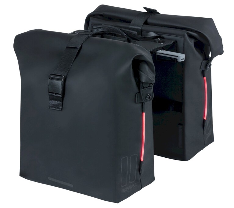 Basil - Doppelpacktasche SoHo Nordlicht MIK, Night Schwarz
