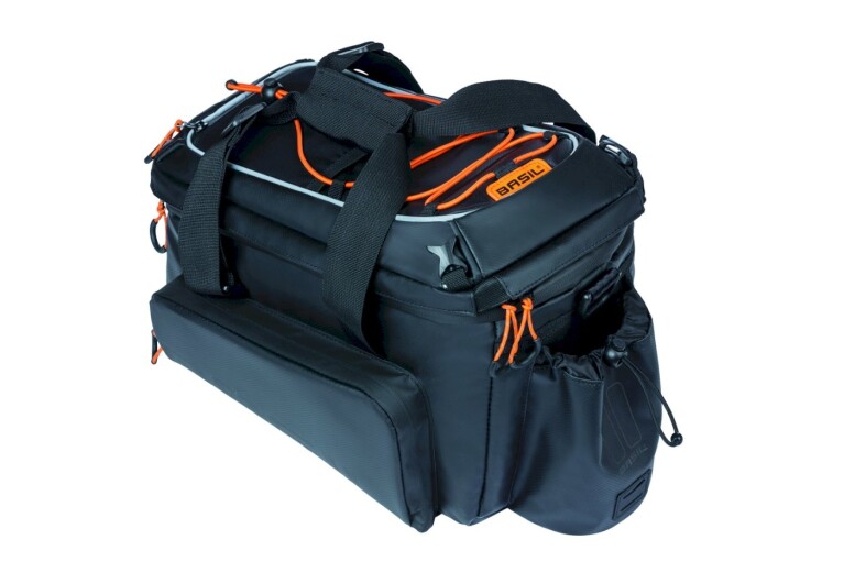 Basil - Gepäckträgertasche Miles Trunkbag XL Pro MIK, Schwarz/Orange