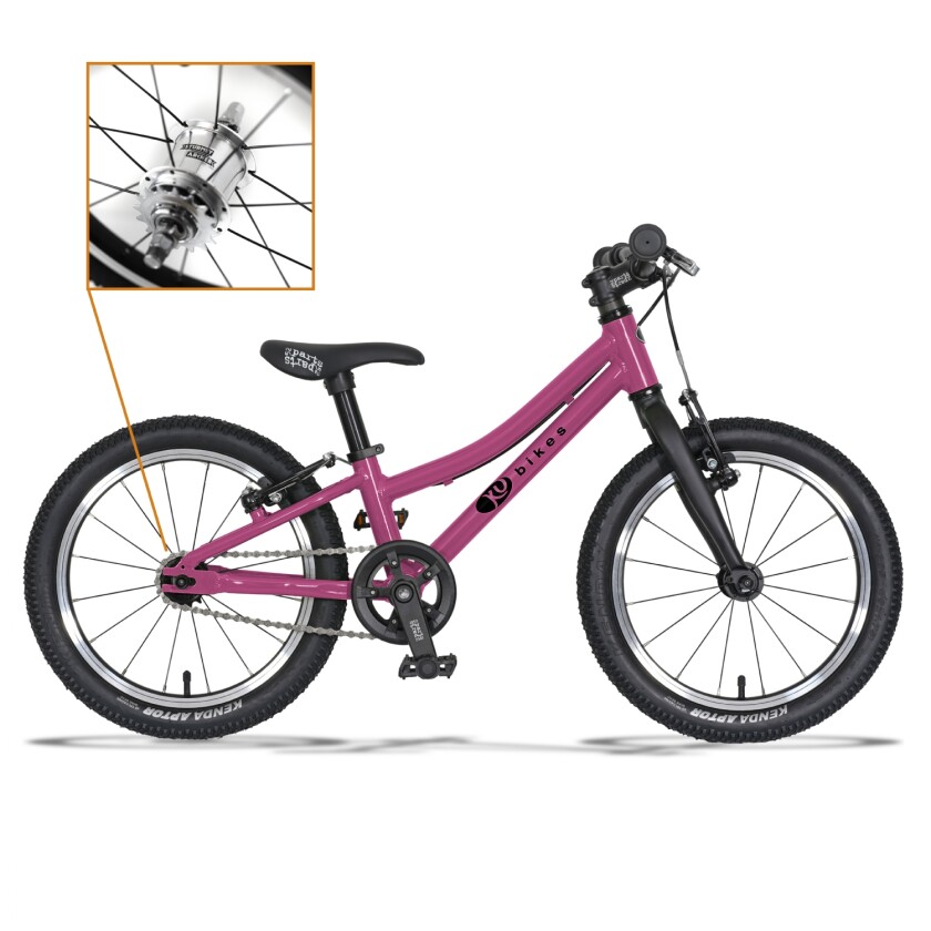 KUbikes 16" MTB S 2-Gang Automatik Lasur pink
