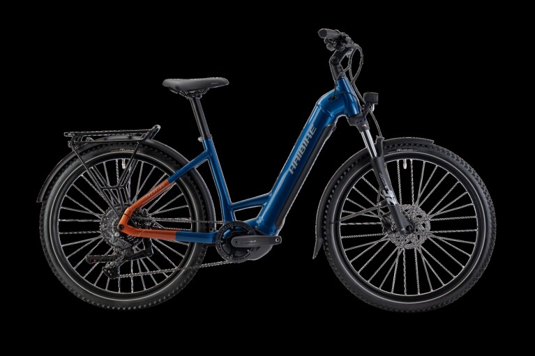 Haibike - Trekking 4 Low, Blue/Orange/Silver glänzend