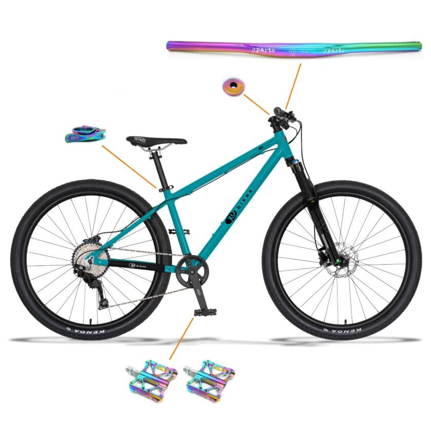 KUbikes 27,5" MTB Disc türkis / laser rainbow