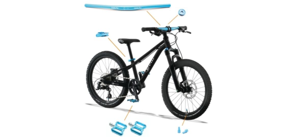 KUbikes KUbikes 20S MTB Disc Schwarz/Laser Blue