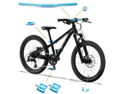 KUbikes 20S MTB Disc Schwarz/Laser Blue