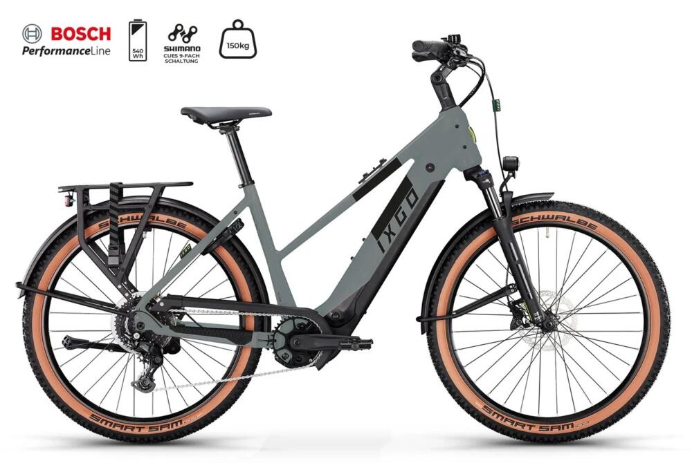 IXGO MT-E Two 540 Damen Trapez cool grey