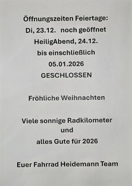 Öffnungszeiten Weihnachten2025