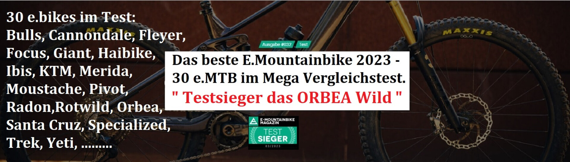 ORBEA Wild Testsieger 2023" 