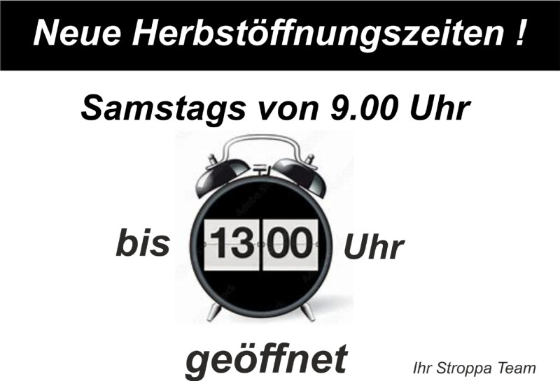 Herbstöffnungszeiten 2023