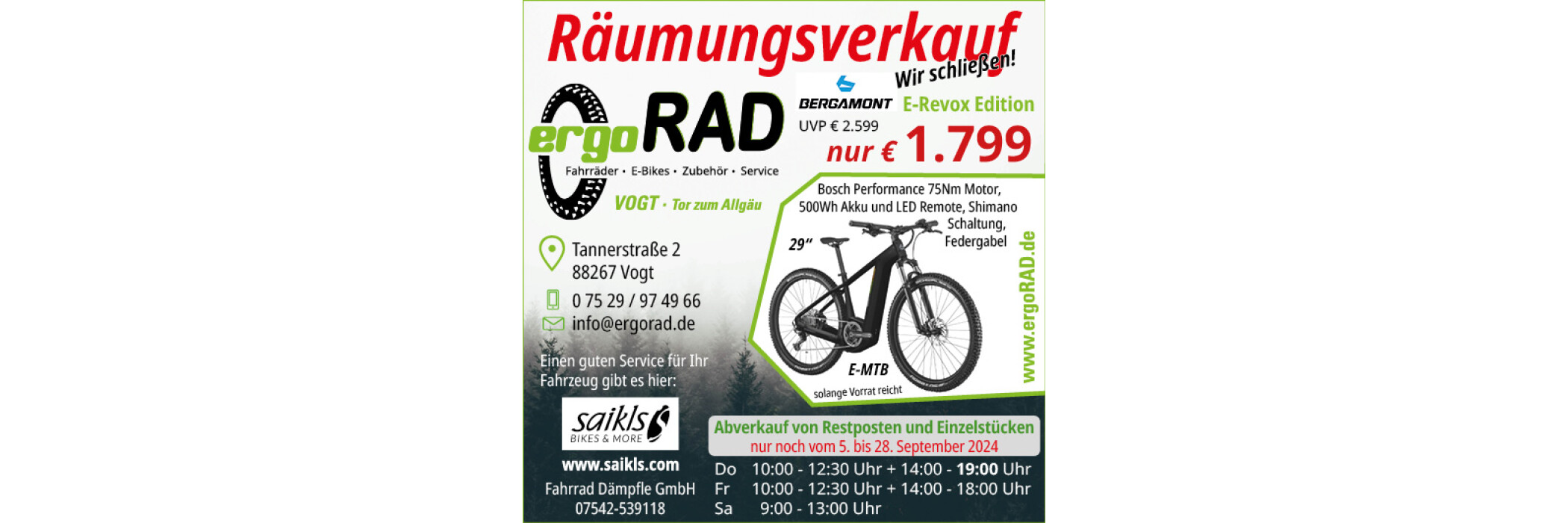 Räumungsverkauf