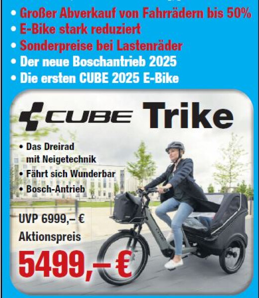 Abverkauf Fahrrad+E-Bike Reduziert