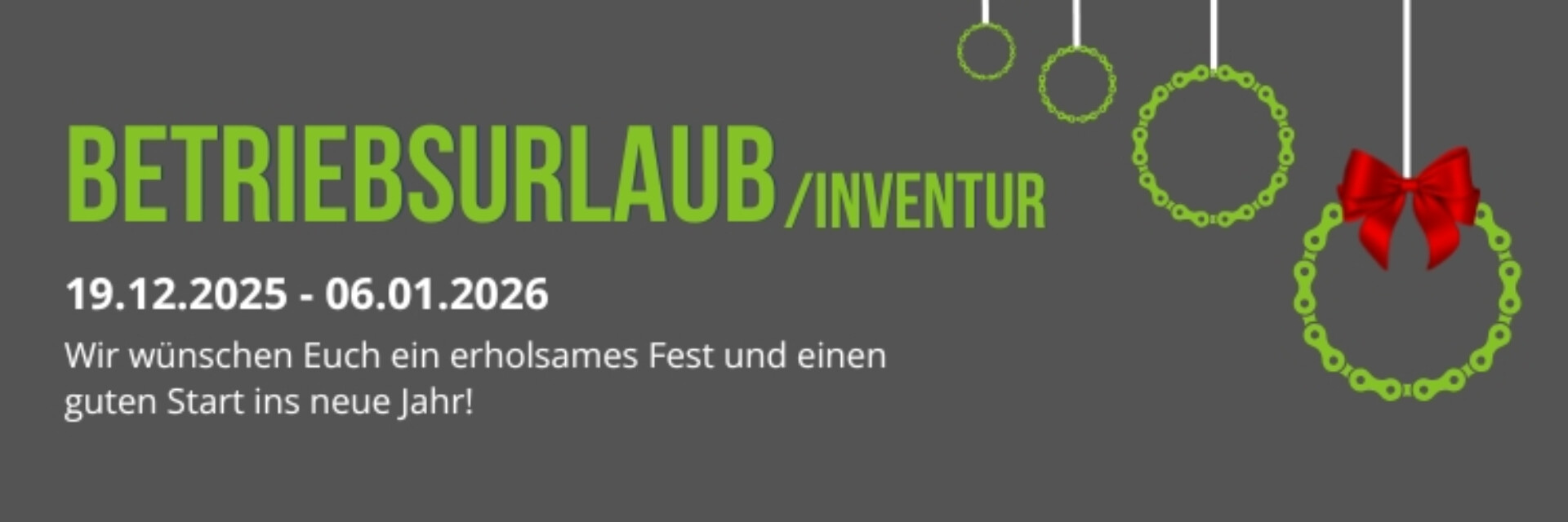 Weihnachtsurlaub 25-26