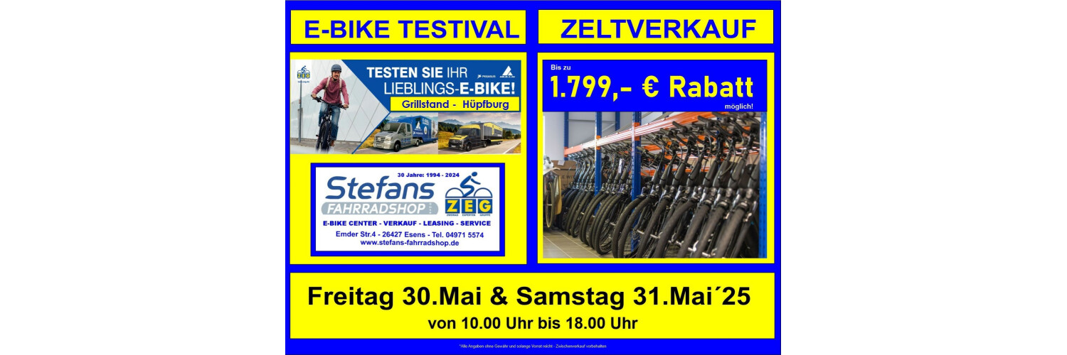 30./31. Mai Testival und Zeltverkauf