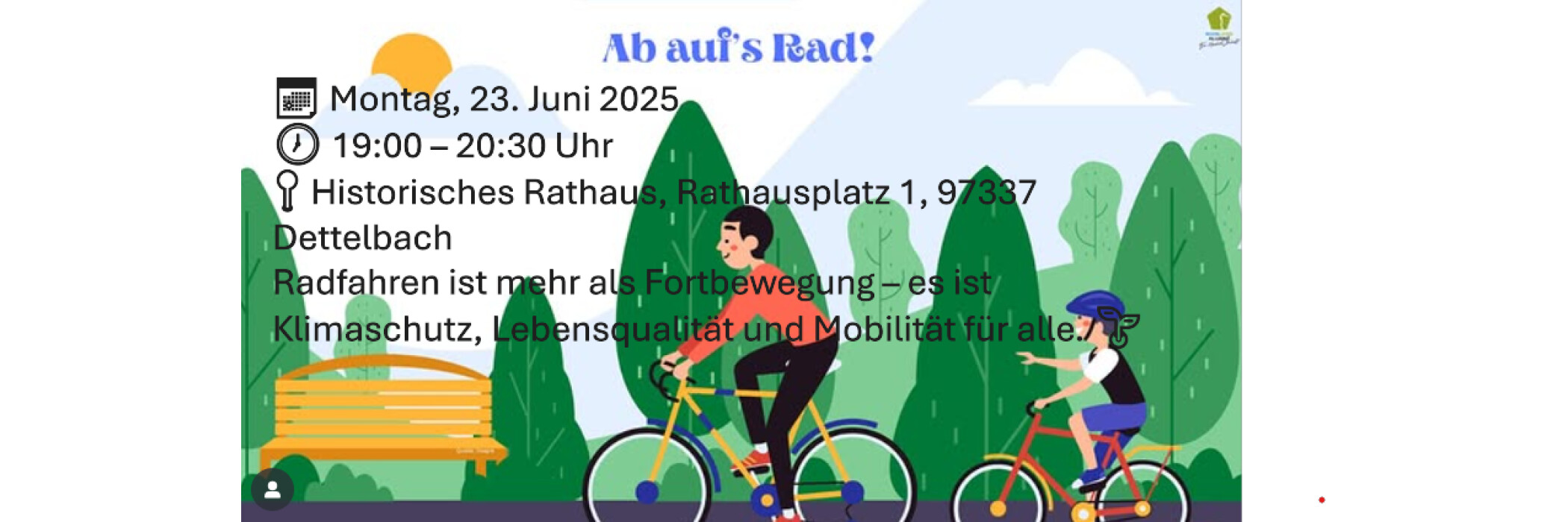 Ab auf´s Rad - Vortragsreihe in Dettelbach