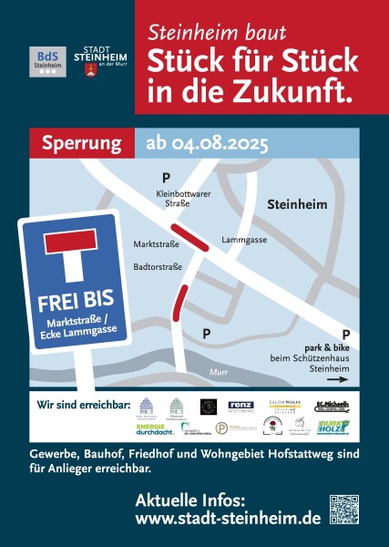 Wir sind trotz Baustelle für Sie aus allen Ri