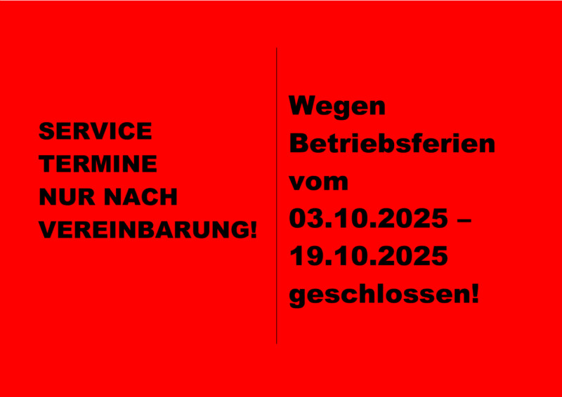 Betriebsferien Oktober 2025