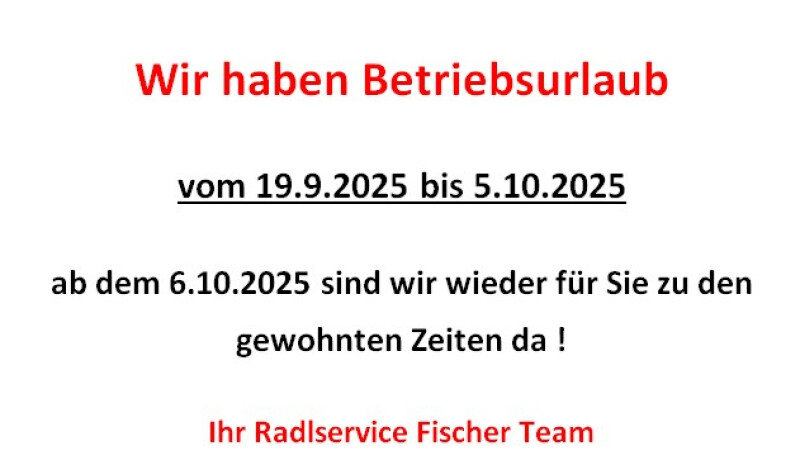 Urlaub September 2025