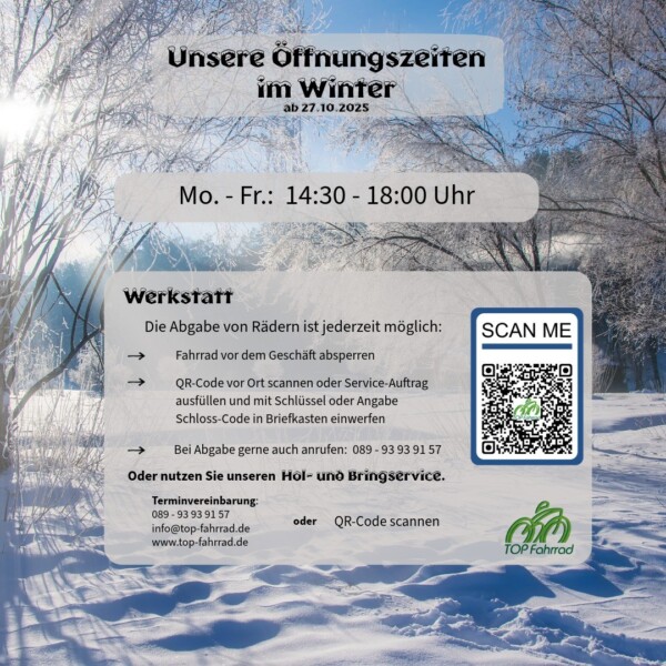 Winter-Öffnungszeiten