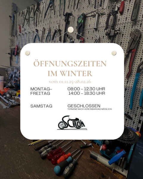 Geänderte Öffnungszeiten