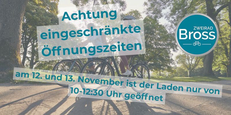 eingeschränkte Öffnungszeiten