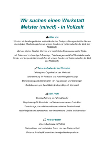 Wir suchen einen Mechaniker Meister