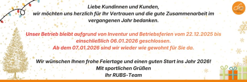 Inventur und Betriebsferien