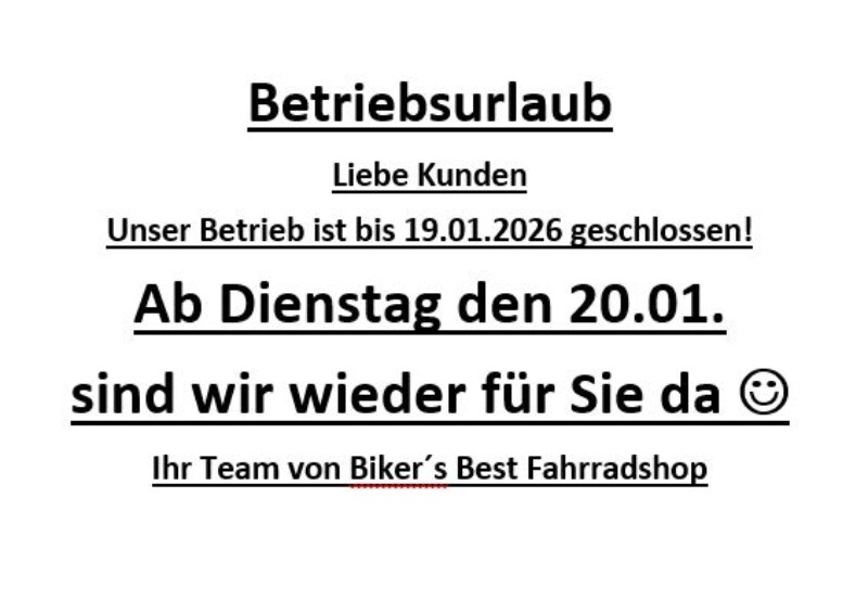 Betriebsurlaub Winter 2025