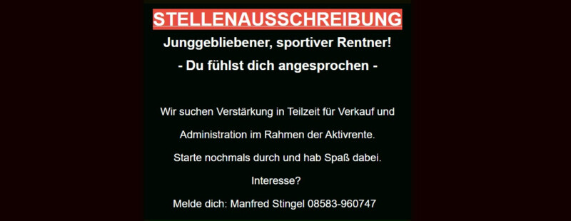 STELLENAUSSCHREIBUNG