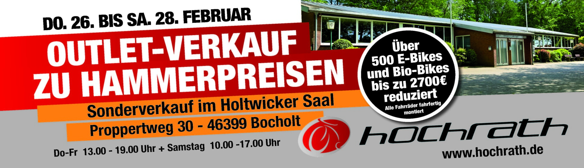 Outlet Verkauf zu Hammerpreisen