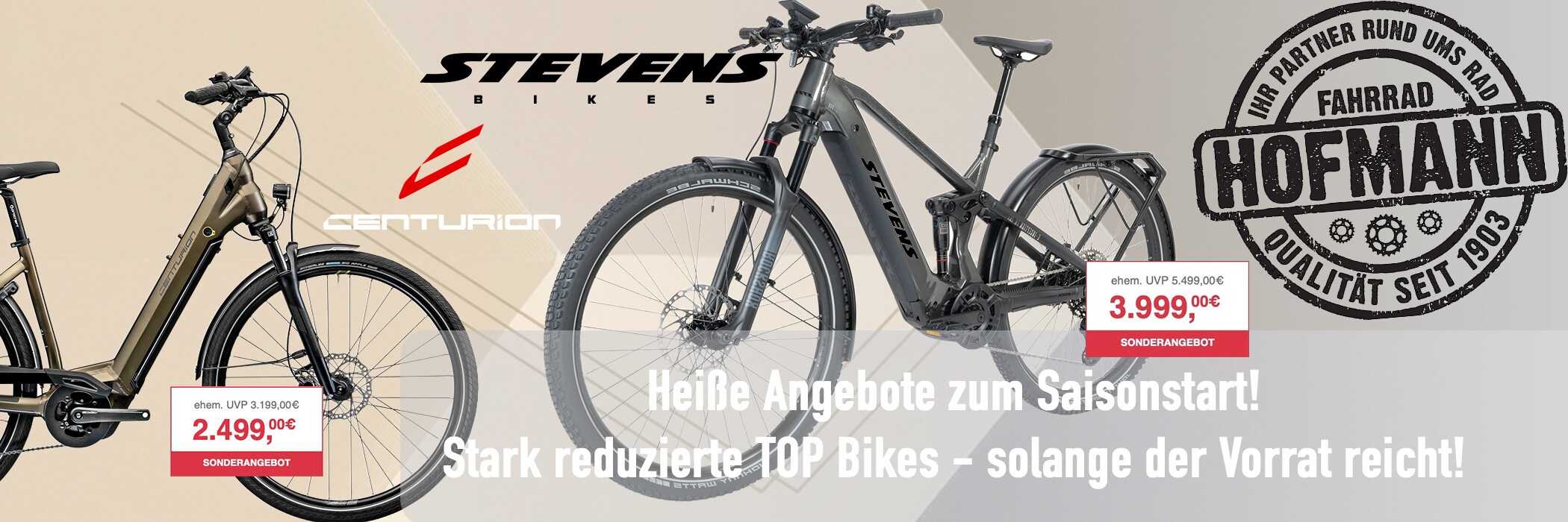 reduzierte Top Bikes neu