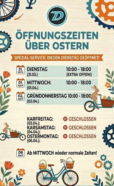 Osteröffnungszeiten