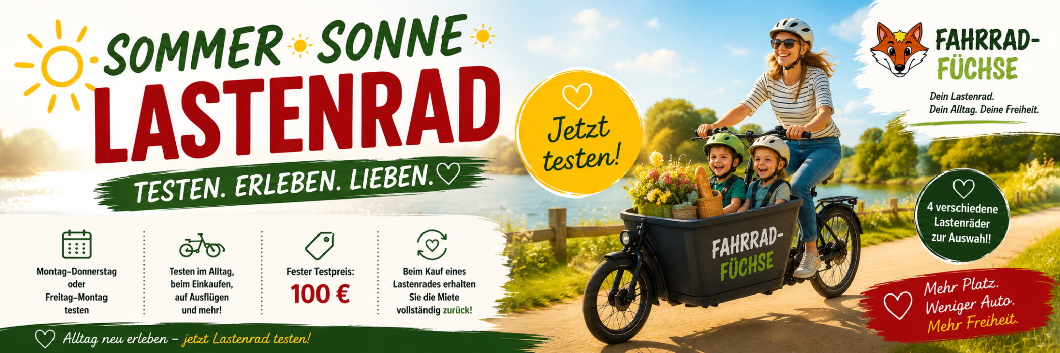 Lastenrad Testwochen