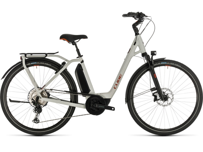 Cube Town Sport Hybrid EXC 500 grey´n´red