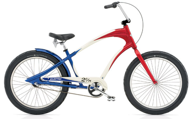 Electra Bicycle Lakester 3i red/white/blue men's
