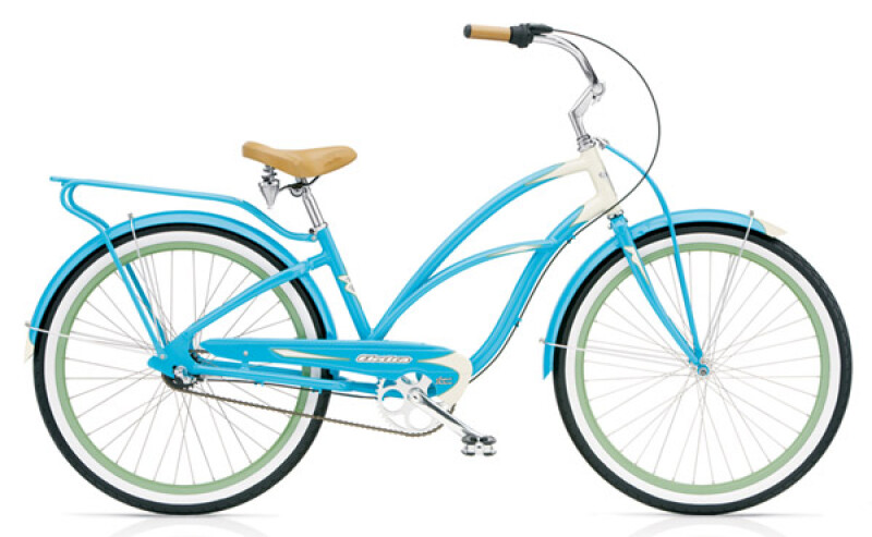 Electra Bicycle Super Deluxe 3i aqua/cream ladies'