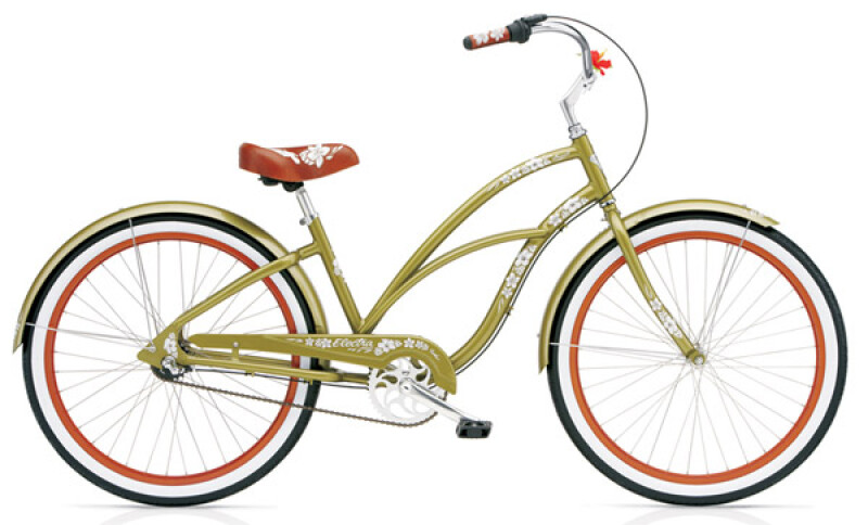 Electra Bicycle Hawaii Custom 3i olive ladies'
