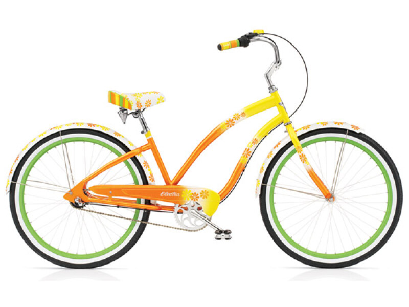 Electra Bicycle Daisy 3i yellow fade ladies'