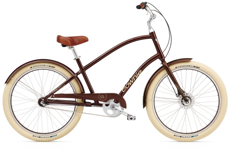 Electra Bicycle Townie Balloon 3i brown metallic mens'