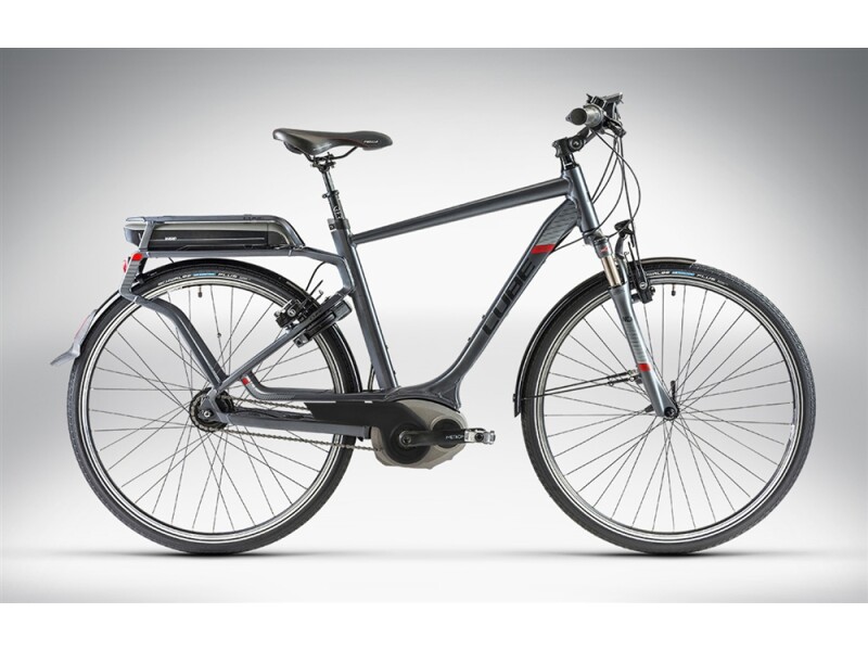 Cube TRAVEL HYBRID PRO anthrazit black white red Man