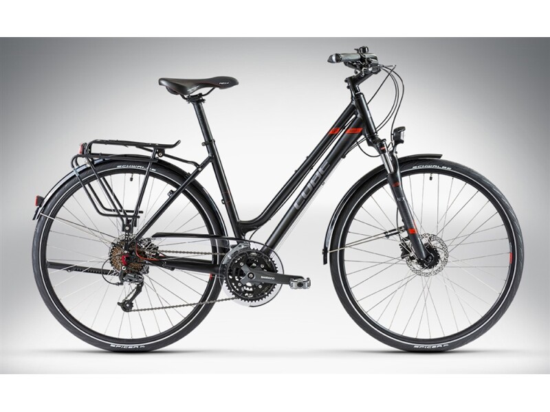 Cube TRAVEL PRO Black Grey Red Lady