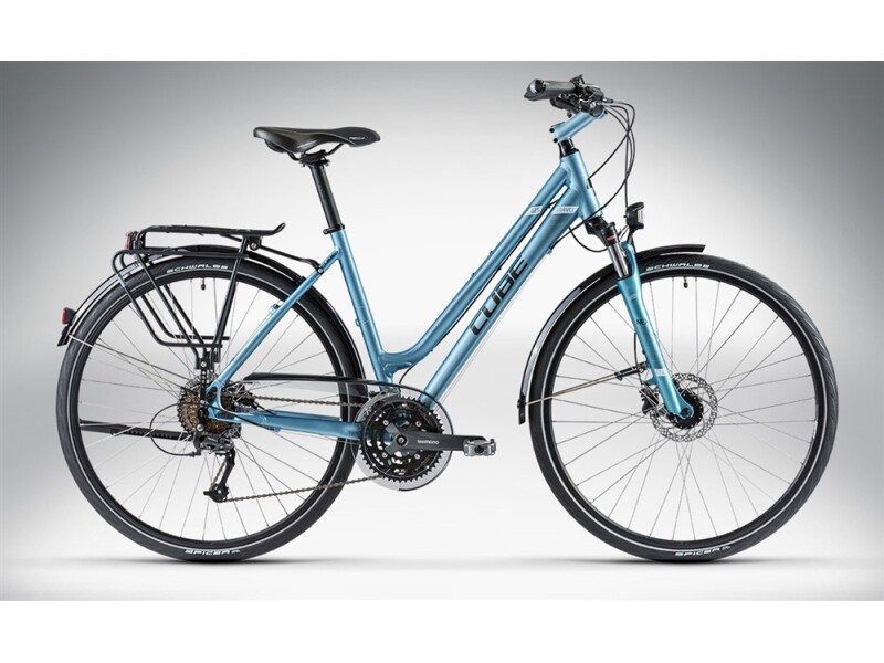 Cube TRAVEL PRO Metallic Blue Anthrazit White Lady