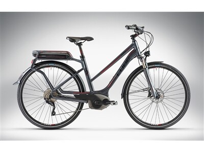 Cube TOURING HYBRID PRO anthrazit black red Trapeze
