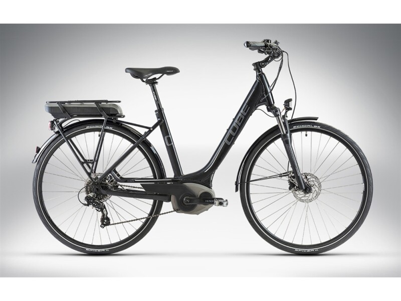 Cube TOWN HYBRID black white